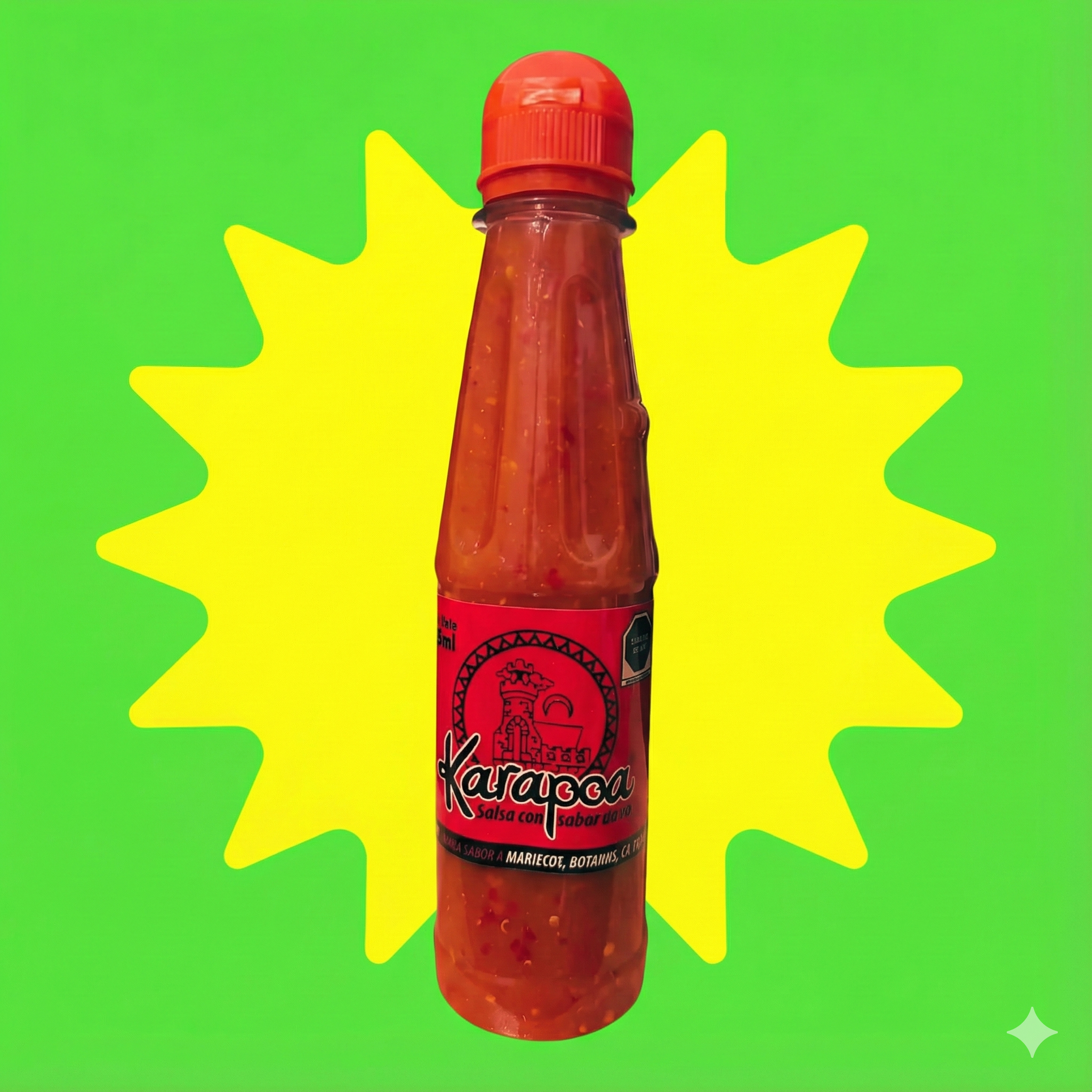Salsa picante KARAPOA Roja, Chiltepín. 205 ml